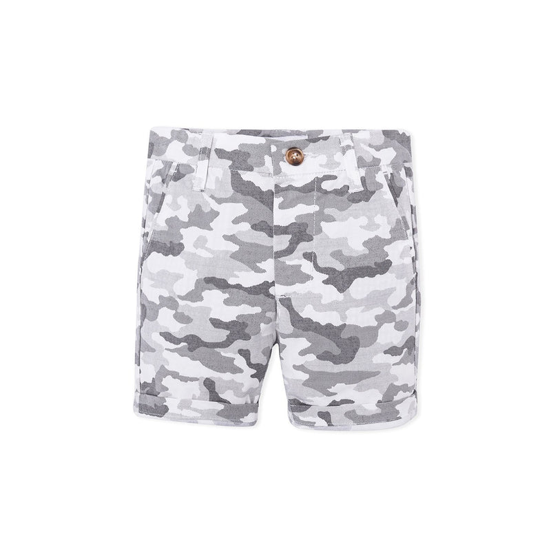 Camouflaged Shorts - White