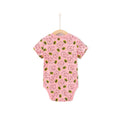 Blessed Fortune Cat Baby Romper - Pink